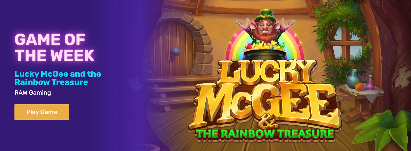 Dynamic and visually engaging banner image for Lets Lucky Casino, showcasing the 'Game of the Week' promotion and featuring a prominent display of the highlighted game's key visual elements.